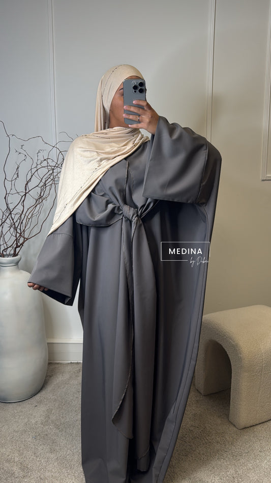 Abaya noeud [ gris]