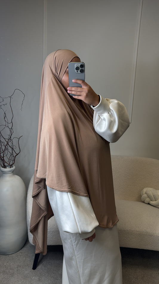 Khimar jersey Premium maxi [ camel]