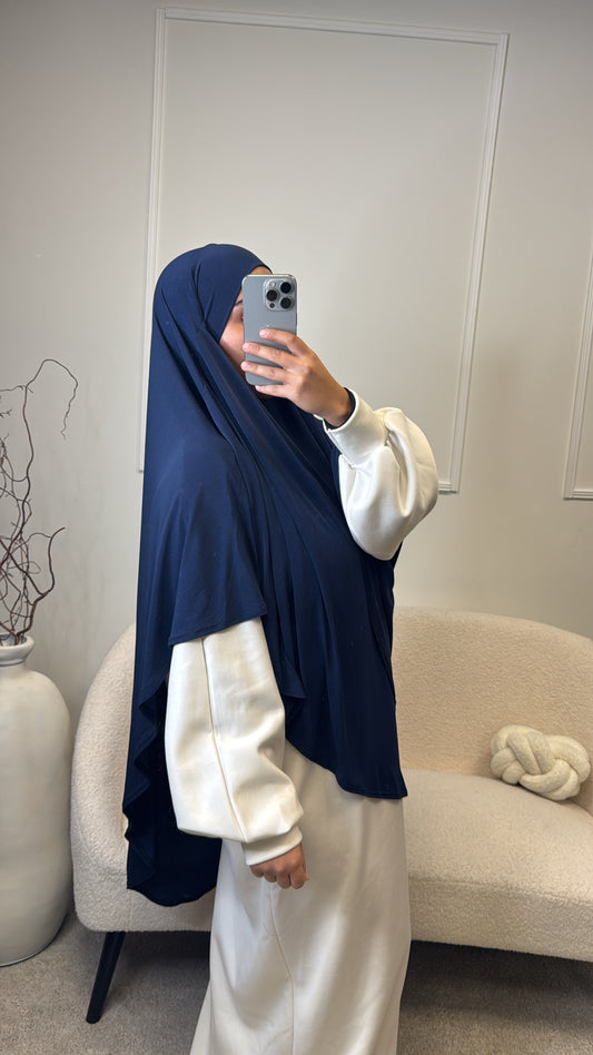 Khimar jersey Premium maxi [ bleu ]