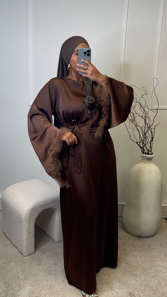 Robe Plumes [ Marron ]